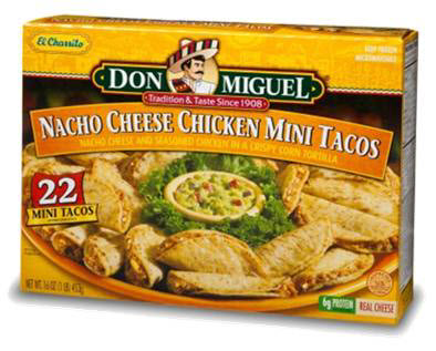 Mini Tacos Nacho de Pollo y Queso